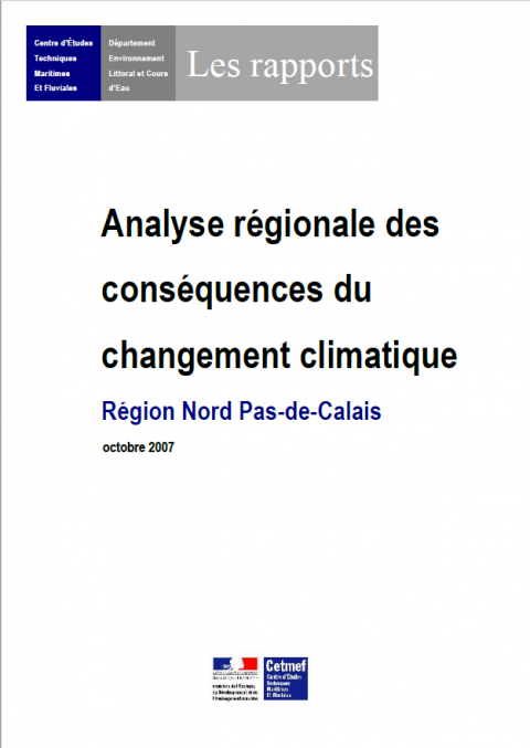 Analyse régionale des conséquences du changement climatique : Région Nord Pas-de-Calais