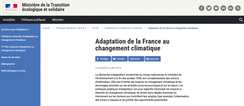 Adaptation de la France au changement climatique