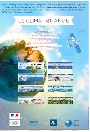 9 panneaux pour comprendre les dernières avancées scientifiques, synthétisées dans le 5ème rapport d'évaluation du GIEC et dans les rapports des équipes françaises de recherche sur le climat